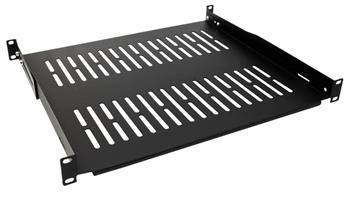 19'' police 1U, 400mm, max. 25kg, černá