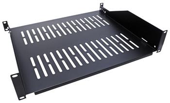 19'' police 2U, 400mm, max. 25kg, černá