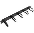 19'' vyvazovací panel 1U, jednostranný, 5x kovový třmen "G", černý