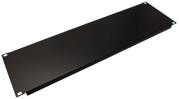 19" zaslepovací panel 3U, kovový, černý