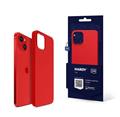3mk ochranný kryt Hardy Silicone MagCase pro Apple iPhone 13, Red 