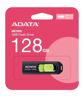 ADATA Flash Disk 128GB UC300, USB-C 3.2, černo-zelená