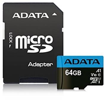 Adata/micro SDXC/64GB/100MBps/UHS-I U1 / Class 10/+ Adaptér