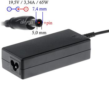Akyga notebook power adapter AK-ND-05 19.5V/3.34A 65W 7.4x5.0 mm + pin DELL