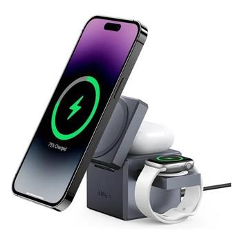 Anker Cube 3v1 MagSafe nabíječka (30W) černá