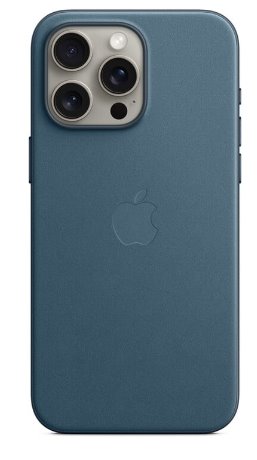 Apple kryt z tkaniny FineWoven s MagSafe na iPhone 15 Pro Max, tichomořsky modrá