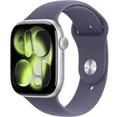 Apple Watch Series 11 (46mm) Stříbrný hliník s mlžně fialovým sportovním řemínkem M/L