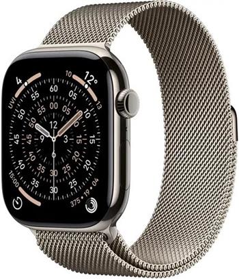 Apple Watch Series 11 Cellular (46mm) Přírodní titan s přírodním milánským tahem S/M