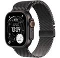 Apple Watch Ultra 3 (2025) 49mm Černý titan s černým titanovým milánským tahem S