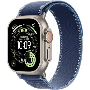 Apple Watch Ultra 3 (2025) 49mm Přírodní titan s modrým/jasně modrým trailovým tahem M/L