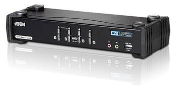 Aten CS-1784A DataSwitch elektronický 4:1 (kláv.,DVI,myš,audio 7.1) USB