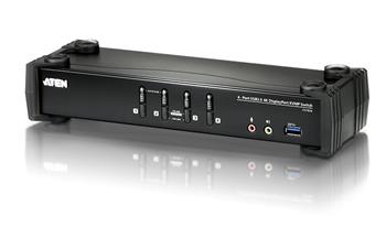 Aten CS-1924 DataSwitch elektronický 4K 4:1 (kláv.,DP,myš,audio) USB3.0