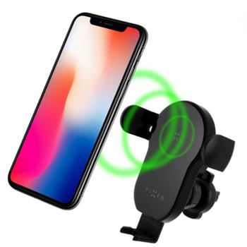 Automatický držák do auta s rychlým bezdrátovým nabíjením FIXED Matic, 15W, černý