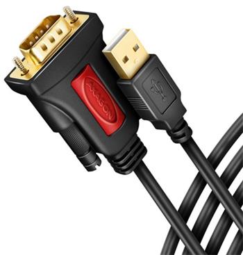 AXAGON ADS-1PSN, USB-A 2.0 - sériový RS-232 DB9-M Prolific adaptér / kabel 1.5m