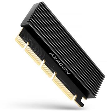 AXAGON PCEM2-XS, PCIe x16 - M.2 NVMe M-key slot adaptér, kryt s chladičem pro pasivní chlazení