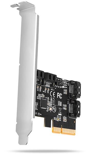 AXAGON PCES-SA4X4, PCIe řadič - 4x interní SATA 6G port, ASM1164, SP & LP