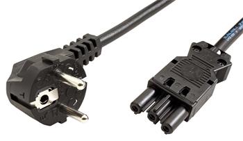 BACHMANN Kabel síťový, CEE 7/7(M) - GST18(F), 10m, černý