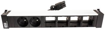 BACHMANN Systém POWER FRAME, box pro 6 modulů, 2x zásuvka CZ + 4x volné