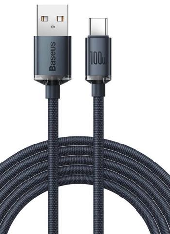 Baseus CAJY000501 Crystal Shine Series Datový Kabel USB - USB-C 100W 2m Black
