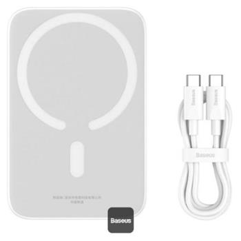 Bezdrátová powerbanka Baseus Magnetic Mini Air 6000mAh, 20W bílá