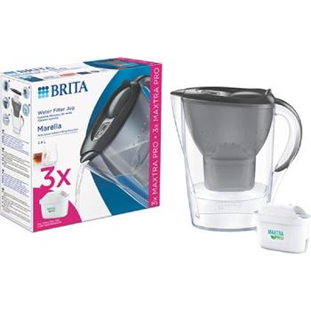 Brita Marella 2,4 l konvice grafitová/černá včetně 3 ks filtrů Maxtra Pro