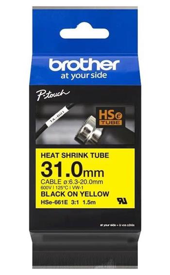 Brother HSe-661E bužírka žlutá / černá (31 mm)