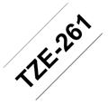 Brother TZe-261, bílá / černá (36mm, laminovaná)