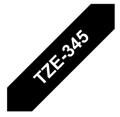 Brother TZe-345, černá / bílá (18mm, laminovaná)