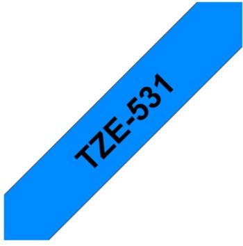 Brother TZe-531, modrá / černá (12mm, laminovaná)