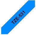 Brother TZe-531, modrá / černá (12mm, laminovaná)
