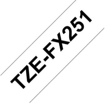 Brother TZe-FX251, bílá / černá, 24 mm, s flexibilní páskou