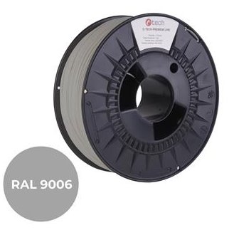 C-TECH PREMIUM LINE, PLA, bílý hliník, RAL9006, 1,75mm, 1kg