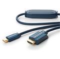 ClickTronic HQ OFC kabel mini DisplayPort - HDMI typ A, zlacené kon., 3D, M/M, 2m