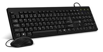 CONNECT IT Combo drátová černá klávesnice + myš, CZ + SK layout