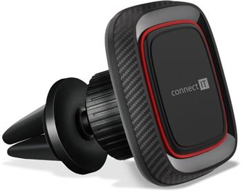 CONNECT IT InCarz 4Strong360 CARBON univerzální magnetický držák do auta, 4 magnety, červený