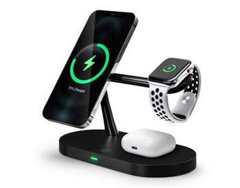 CONNECT IT MultiCharge 5 v 1 MagSafe Wireless Fast Charge bezdrátová nabíječka, ČERNÁ