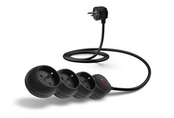 CONNECT IT prodlužovací kabel 230 V, 3 zásuvky, 1,5 m, s vypínačem (černý)