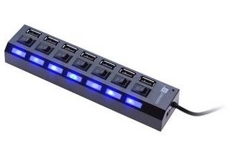 CONNECT IT USB hub Mighty switch, 7 ON/OFF portů