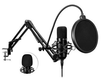 CONNECT IT USB Mikrofon se stolním ramenem ProMic, černá