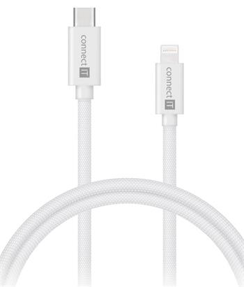 CONNECT IT Wirez USB-C -> Lightning, 27 W, 1 m, BÍLÁ