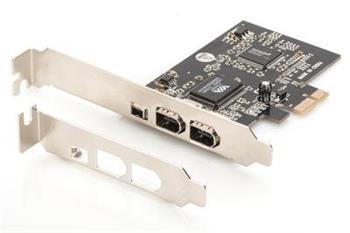 DIGITUS Add-On Card Firewire (400) PCI Express, 2xExt. 1xInt. IEEE1394a 6pin