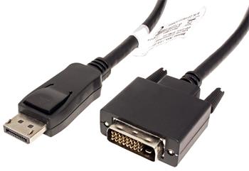 DisplayPort - DVI kabel, DP(M) -> DVI-D(M), 1920x1200@60Hz, 5m