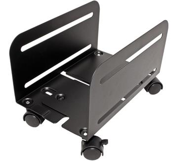 Držák PC, šíře 119 - 209mm, kov, kolečka, černý