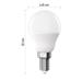 Emos LED žárovka Classic Mini Globe / E14 / 4,2 W (40 W) / 470 lm / teplá bílá 3ks