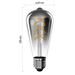 Emos LED žárovka DECO SMOKED ST64 / E27 / 4,5 W (19 W) / 180 lm / flame