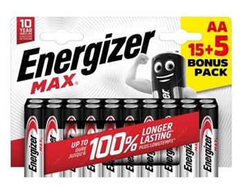 Energizer LR6/20 Max AA 15+5 zdarma