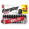 Energizer LR6/20 Max AA 15+5 zdarma