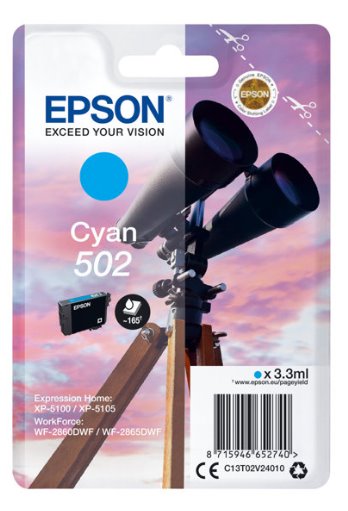 EPSON singlepack,Cyan 502,Ink,standard