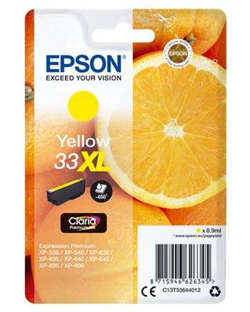 Epson Singlepack Yellow 33XL Claria Premium Ink