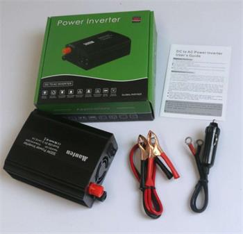 EUROCASE měnič napětí DC/AC 12V/230V, 300W, USB